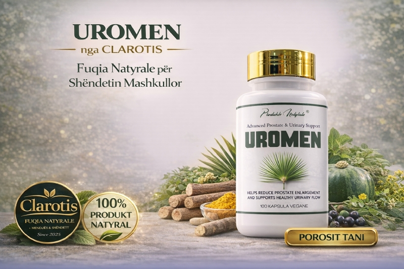 UROMEN suplement bimor nga CLAROTIS per prostate, suplement per prostate, prostate natyrale, trajtim prostate natyral, zmadhimi i prostates trajtim natyral, urinim i shpeshte meshkuj, mbeshtetje prostate natyrale, shendet prostate meshkuj